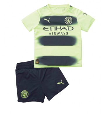 Manchester City babykläder Tredje Tröja barn 2022-23 Korta ärmar (+ Korta byxor)